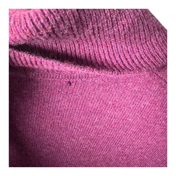 Talbots Cashmere Turtleneck Sweater Womens Sz L Plum Purple Soft Knit Pullover - Picture 6 of 6